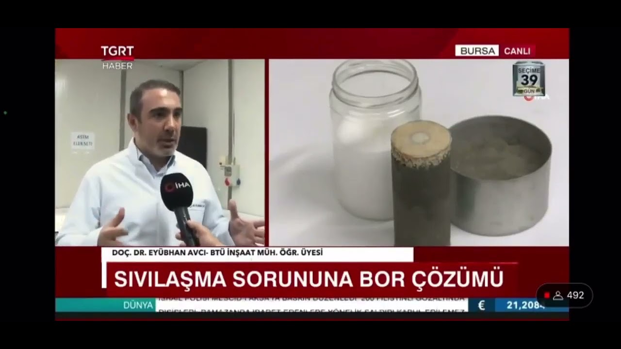 TGRT Haber Zeminlerde Sıvılaşma Sorununa Bor Çözümü